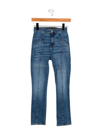 Veronica Beard Mid-Rise Straight Leg Jeans