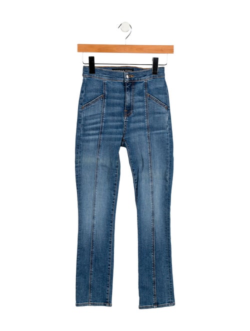 Veronica Beard Mid-Rise Straight Leg Jeans