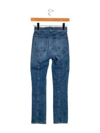 Veronica Beard Mid-Rise Straight Leg Jeans