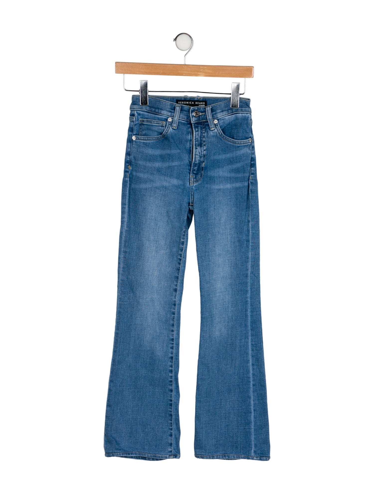 Veronica Beard Mid-Rise Straight Leg Jeans