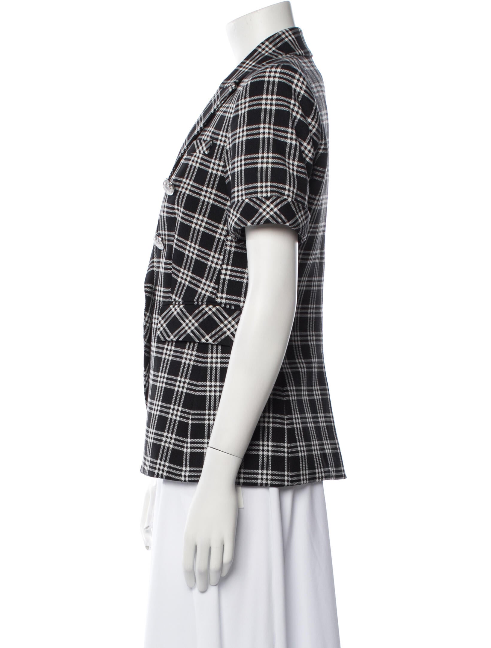 Veronica Beard Plaid Print Jacket
