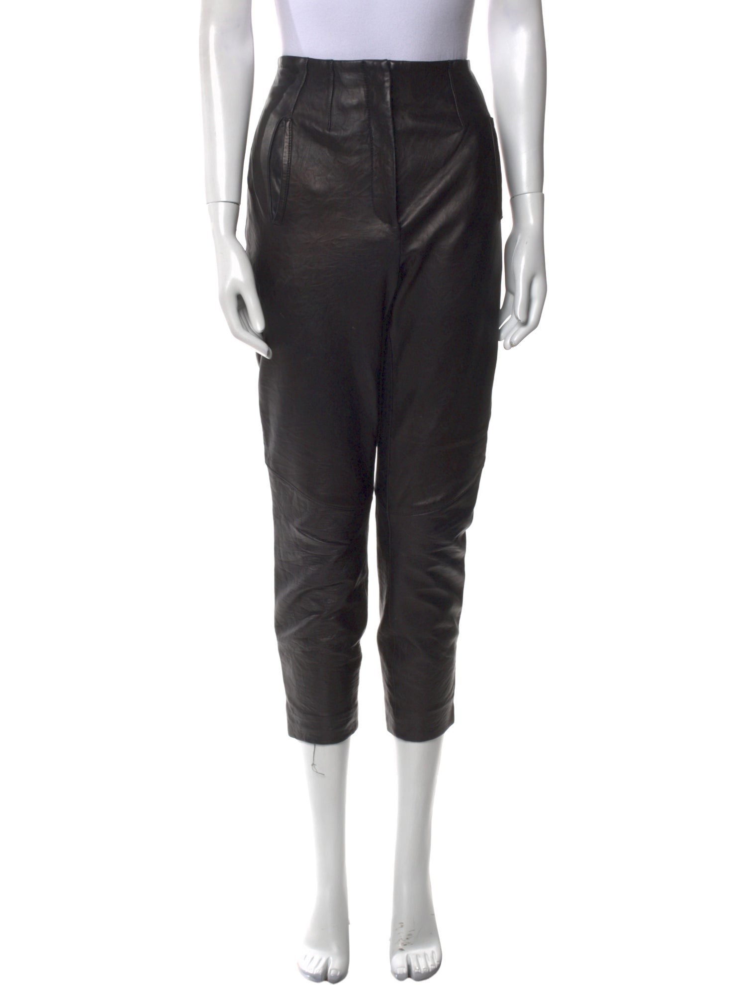 Veronica Beard Lamb Leather Skinny Leg Pants