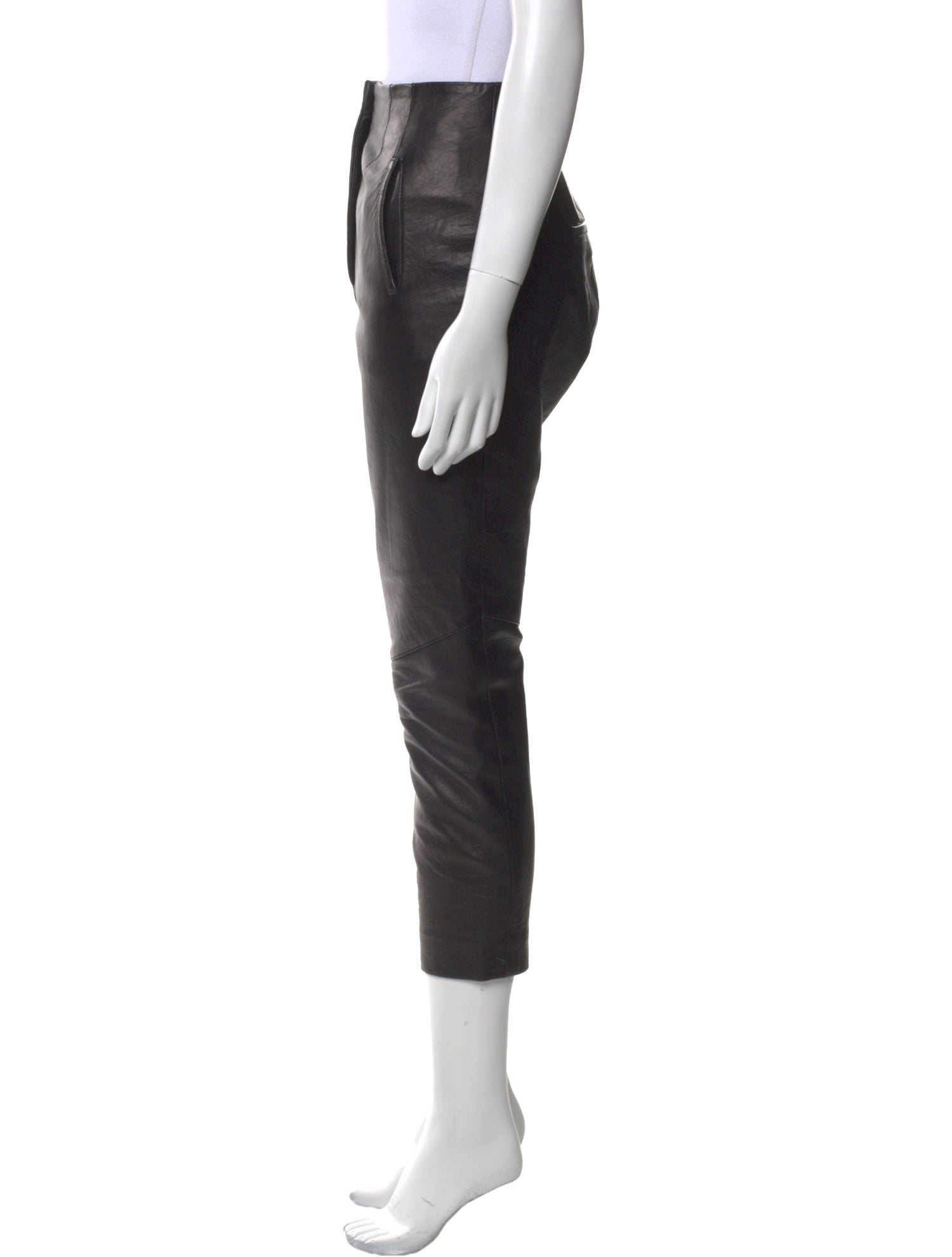 Veronica Beard Lamb Leather Skinny Leg Pants