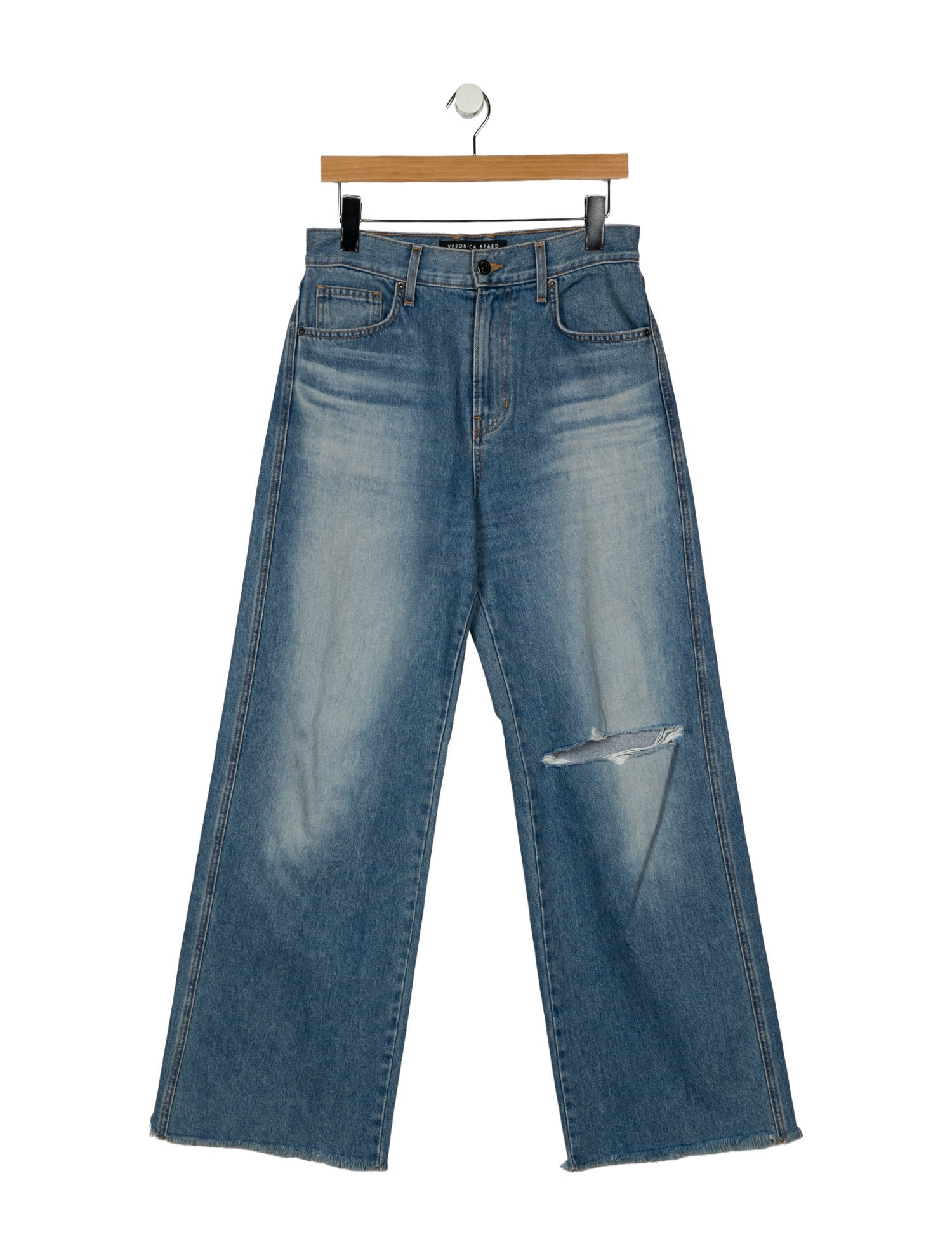 Veronica Beard High-Rise Wide Leg Jeans