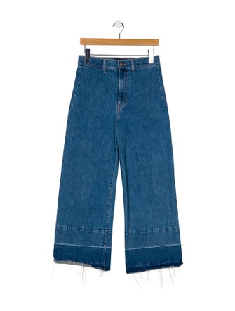 Veronica Beard High-Rise Wide Leg Jeans