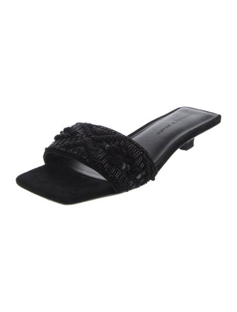 Veronica Beard Suede Sequin Embellishments Slides