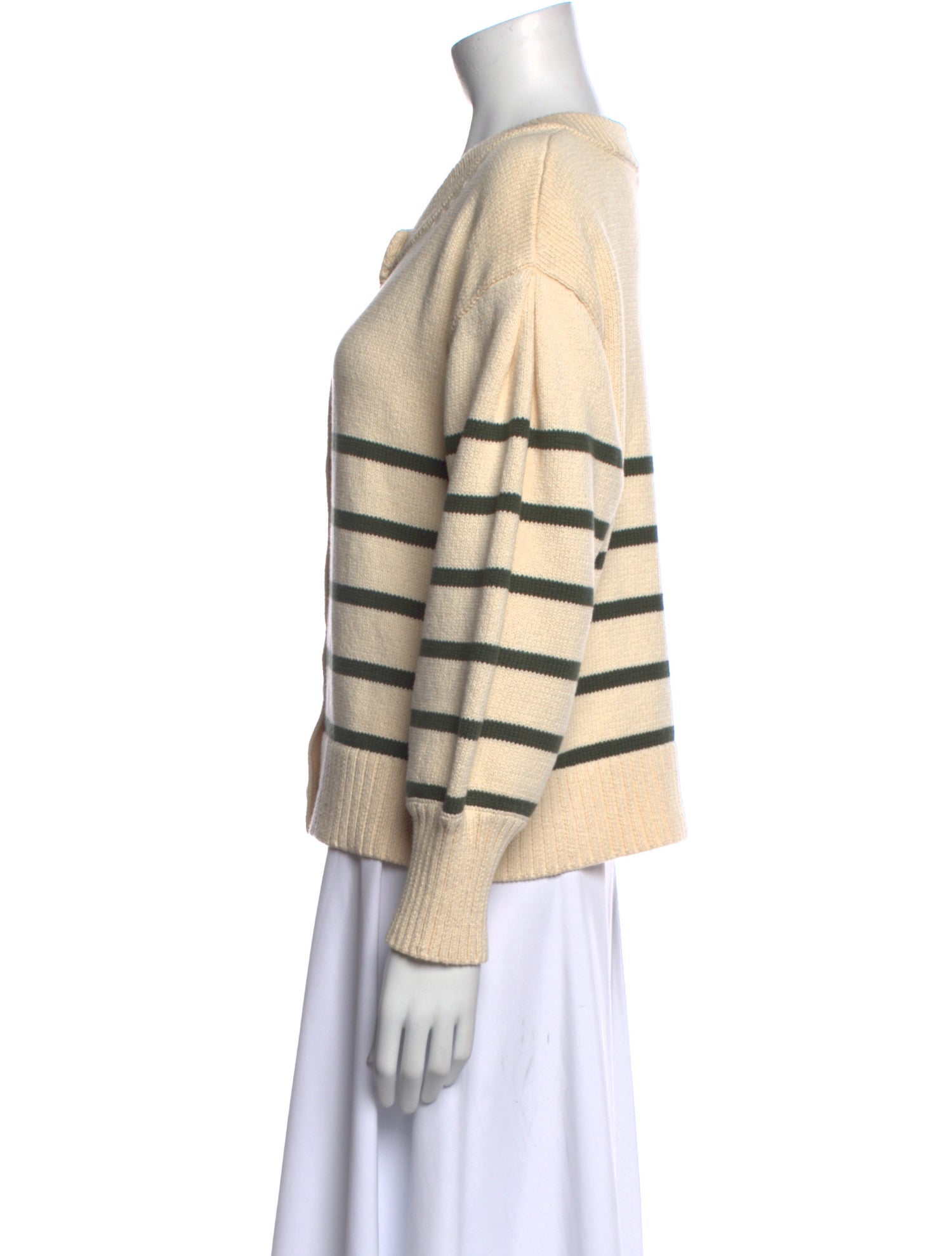 Veronica Beard Striped Scoop Neck Sweater