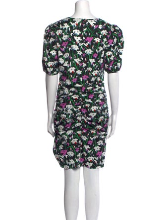Veronica Beard Floral Print Knee-Length Dress