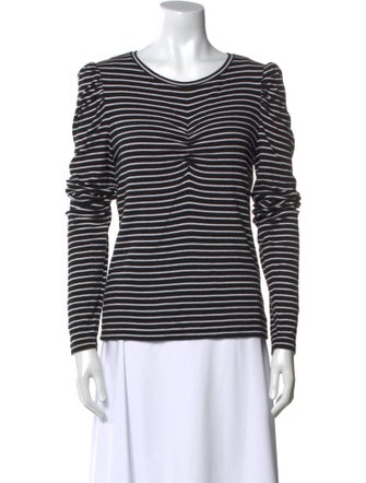 Veronica Beard Striped Scoop Neck T-Shirt