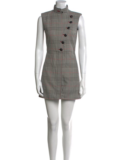 Veronica Beard Houndstooth Print Mini Dress