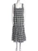 Veronica Beard Plaid Print Long Dress
