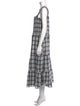 Veronica Beard Plaid Print Long Dress