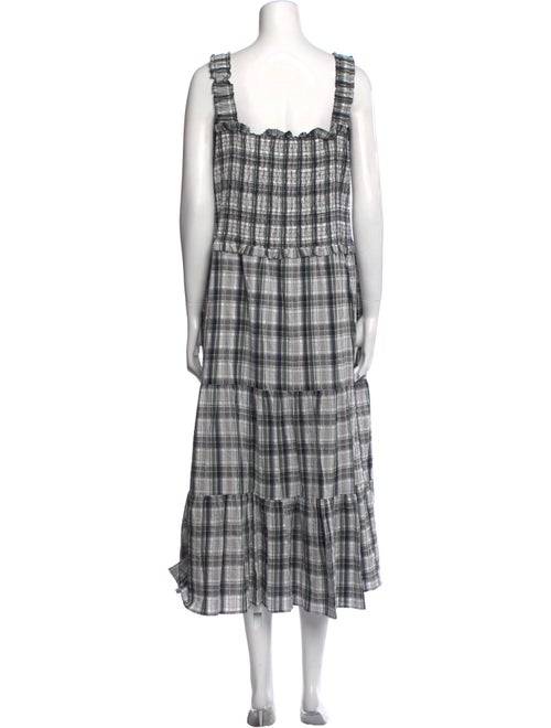 Veronica Beard Plaid Print Long Dress