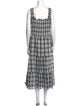 Veronica Beard Plaid Print Long Dress