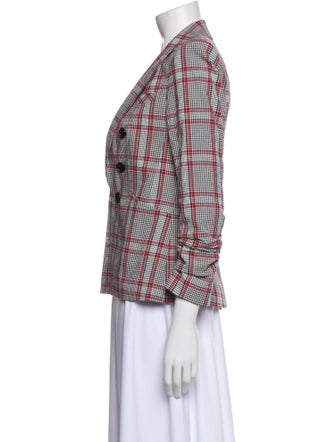 Veronica Beard Plaid Print Blazer