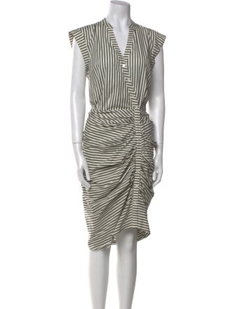 Veronica Beard Striped Midi Length Dress