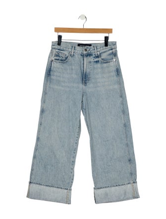 Veronica Beard Mid-Rise Wide Leg Jeans