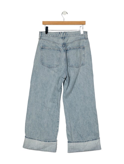 Veronica Beard Mid-Rise Wide Leg Jeans