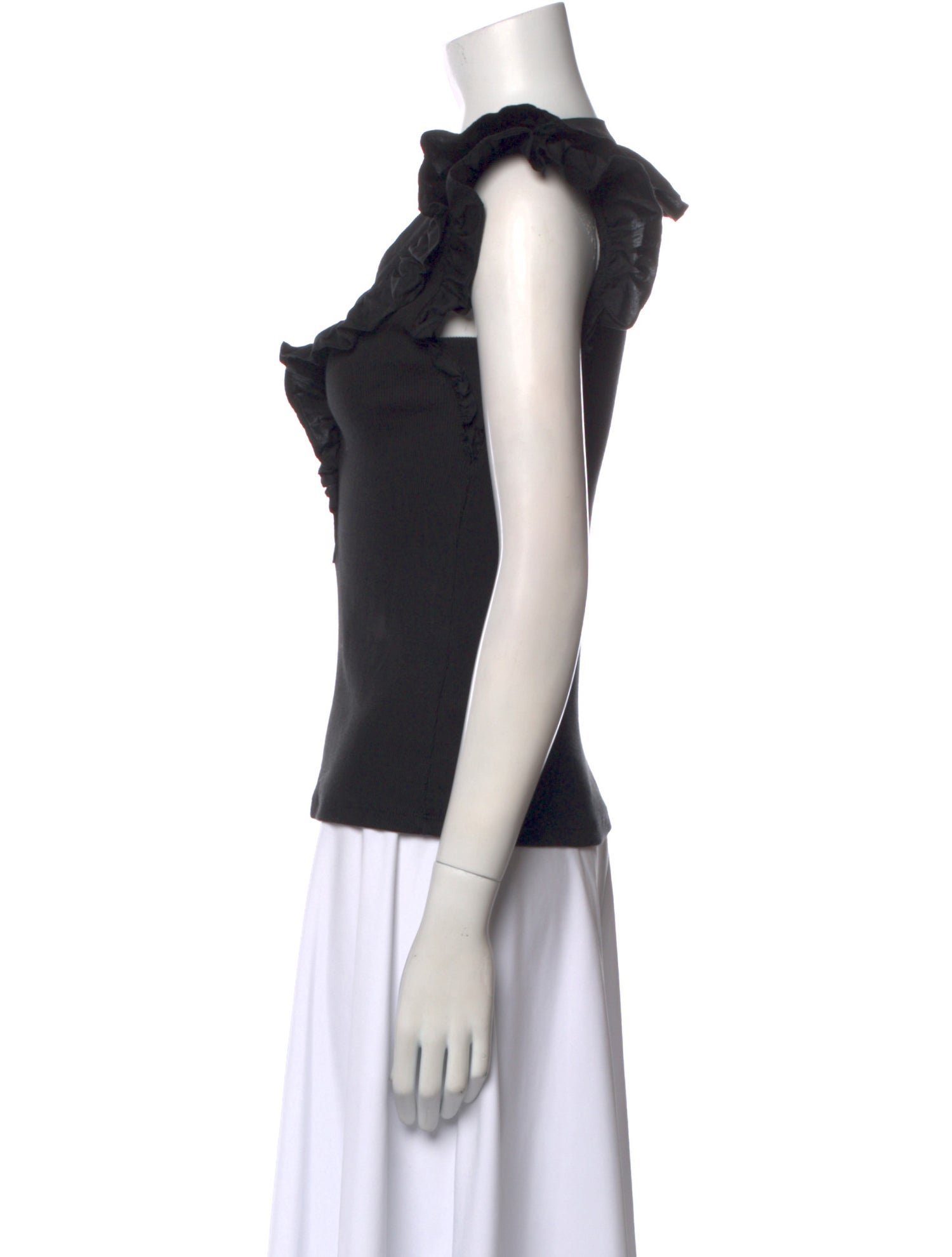 Veronica Beard V-Neck Short Sleeve Top