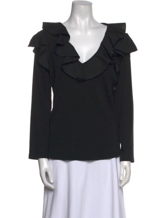 Veronica Beard Cowl Neck Long Sleeve Blouse