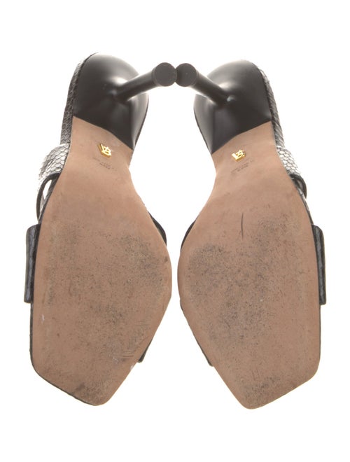 Veronica Beard Leather Animal Print Slides