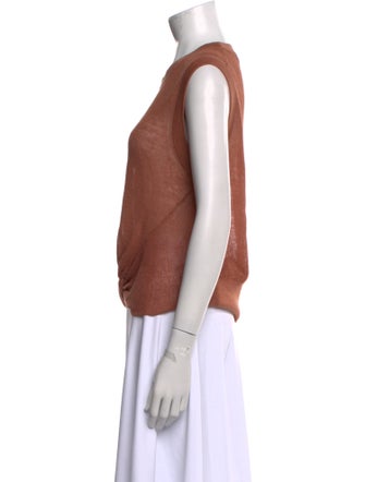 Veronica Beard Linen Crew Neck Top