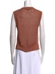 Veronica Beard Linen Crew Neck Top