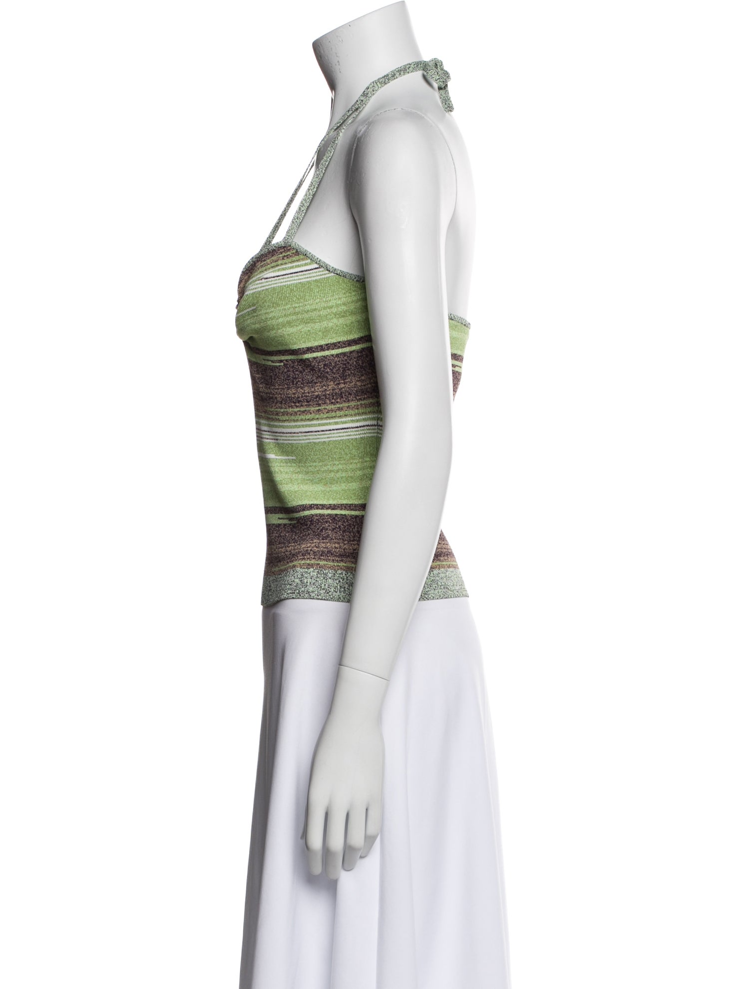 Veronica Beard Striped V-Neck Crop Top w/ Tags