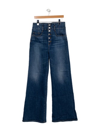 Veronica Beard High-Rise Wide Leg Jeans