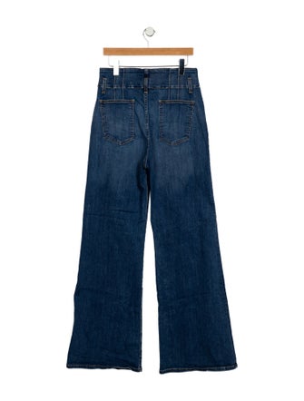 Veronica Beard High-Rise Wide Leg Jeans