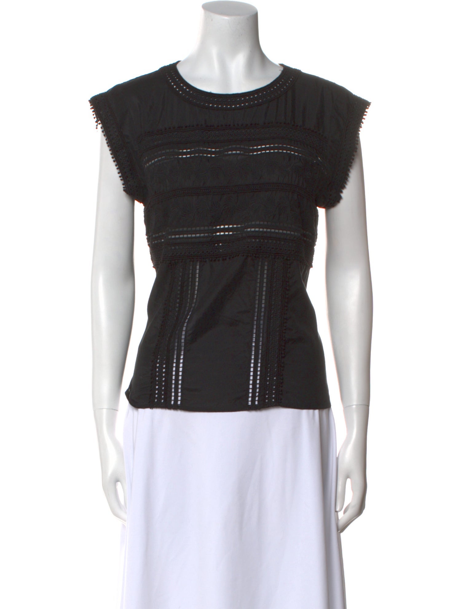 Veronica Beard Scoop Neck Sleeveless Top