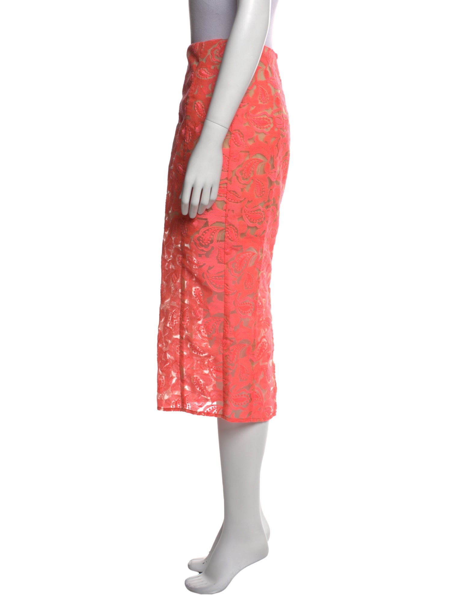 Veronica Beard Lace Pattern Midi Length Skirt