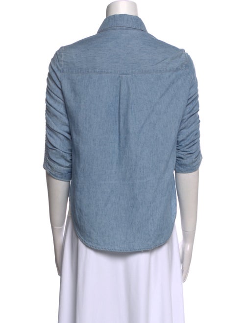 Veronica Beard Three-Quarter Sleeve Button-Up Top