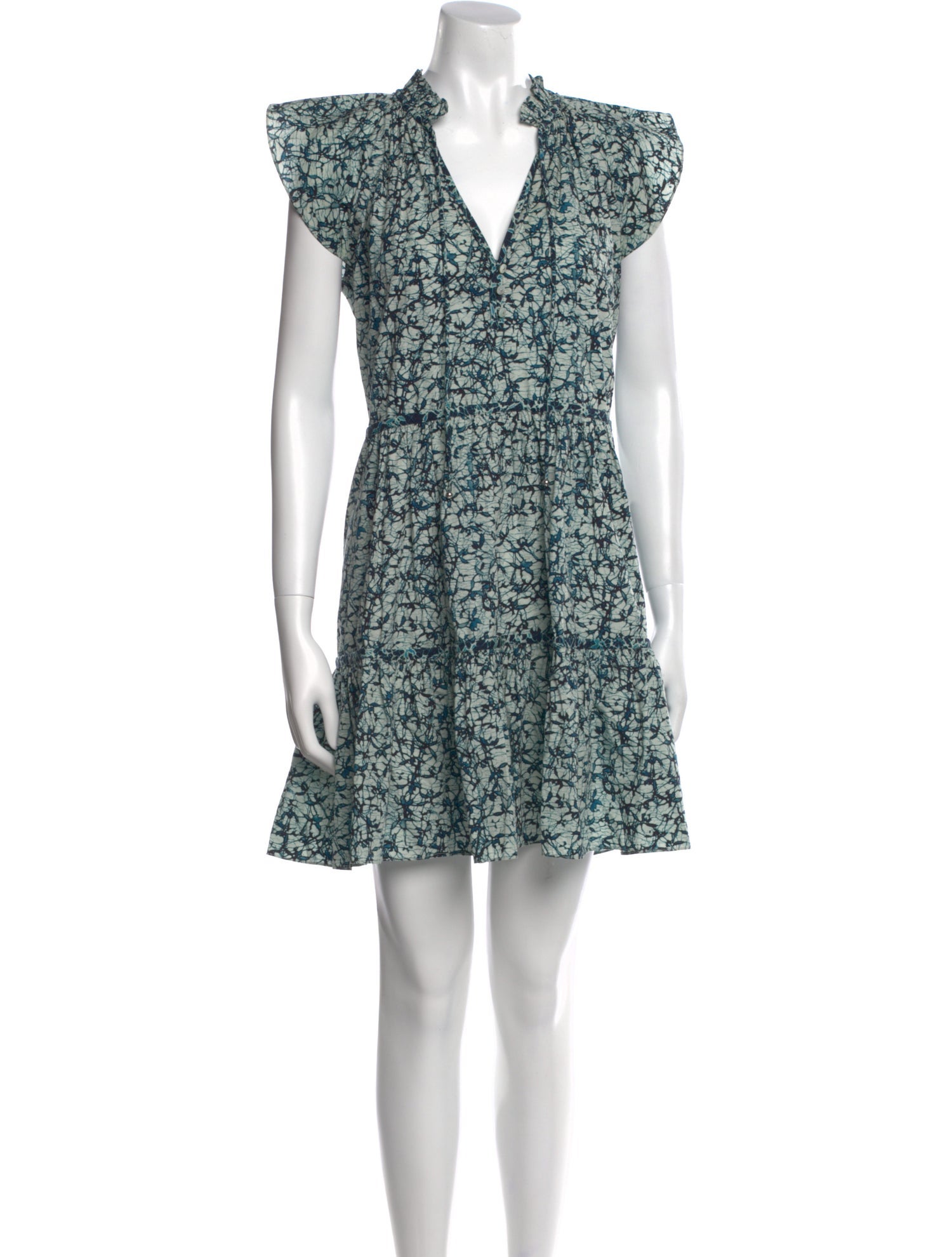 Veronica Beard Floral Print Knee-Length Dress