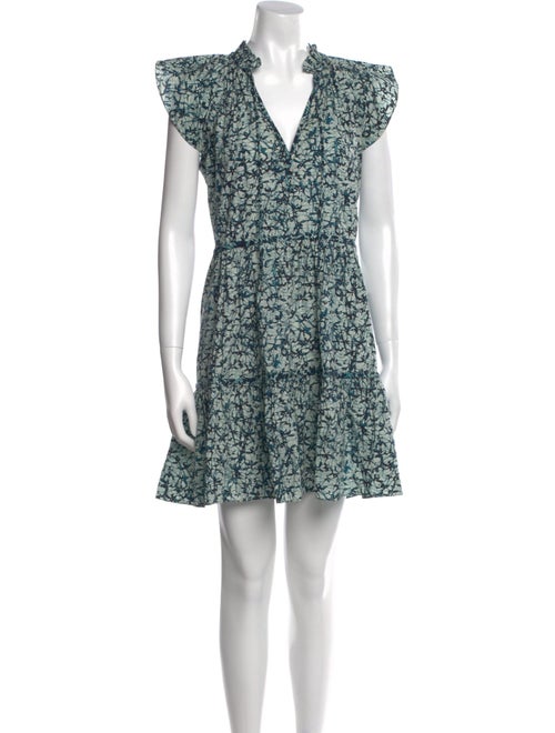 Veronica Beard Floral Print Knee-Length Dress