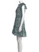 Veronica Beard Floral Print Knee-Length Dress