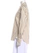 Veronica Beard Striped Long Sleeve Button-Up Top