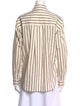 Veronica Beard Striped Long Sleeve Button-Up Top