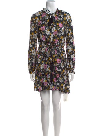 Veronica Beard Floral Print Mini Dress