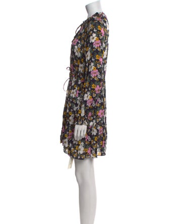 Veronica Beard Floral Print Mini Dress