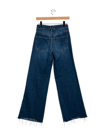 Veronica Beard Mid-Rise Wide Leg Jeans