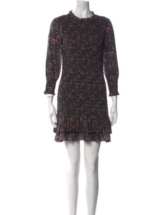 Veronica Beard Floral Print Mini Dress