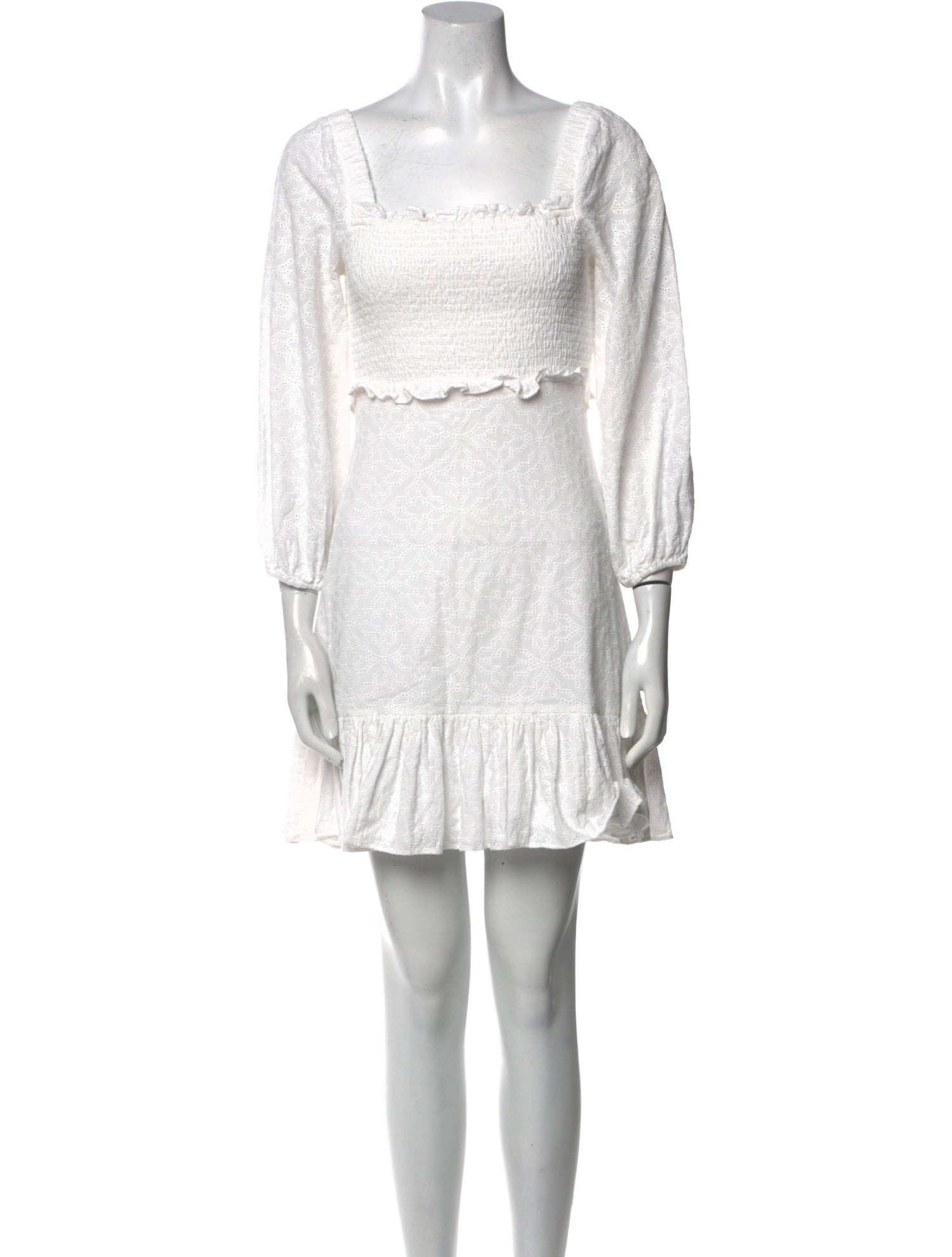 Veronica Beard Square Neckline Mini Dress