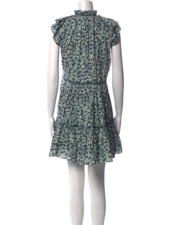 Veronica Beard Floral Print Mini Dress