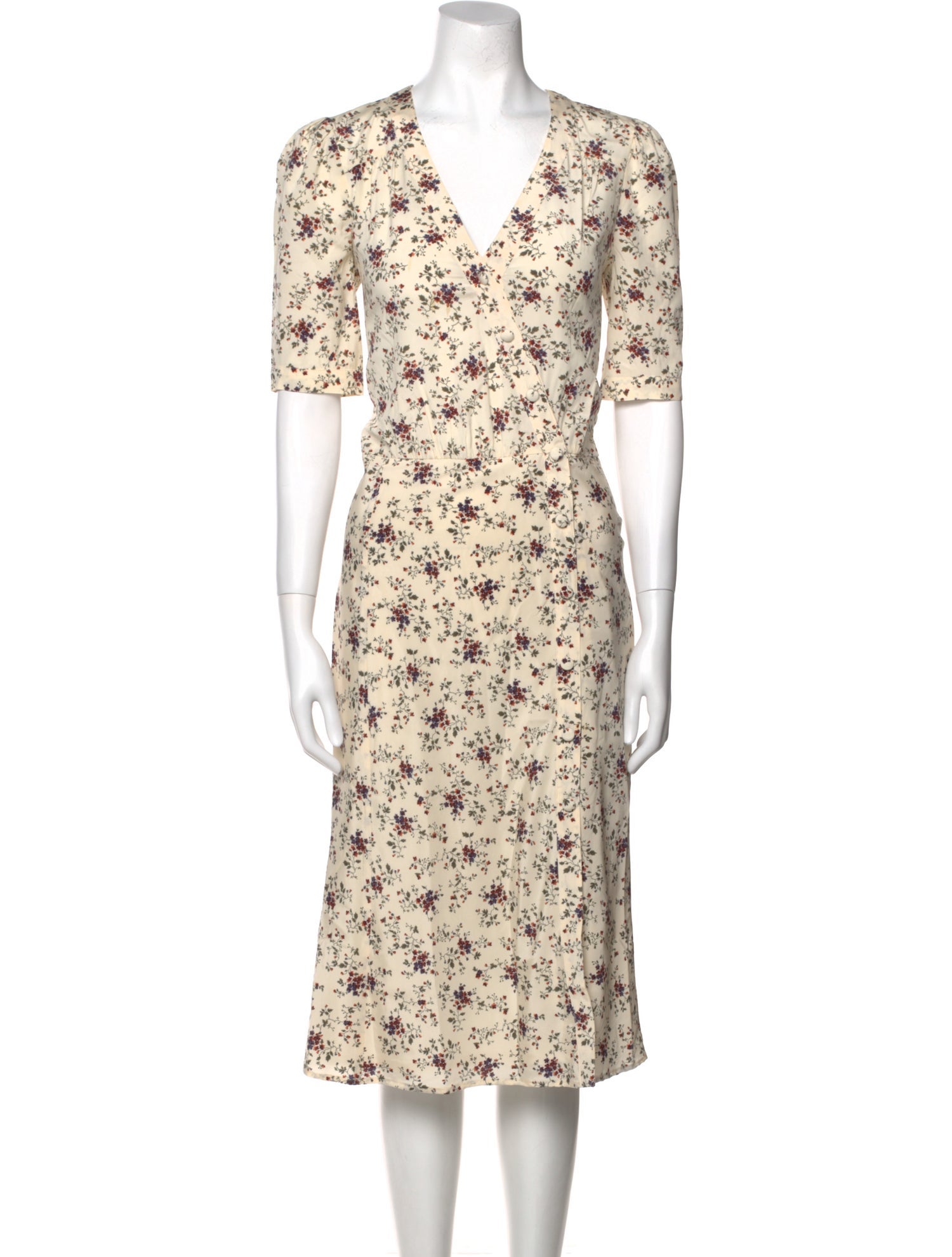 Veronica Beard Floral Print Midi Length Dress