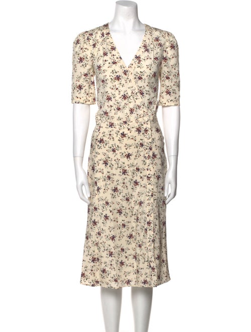 Veronica Beard Floral Print Midi Length Dress