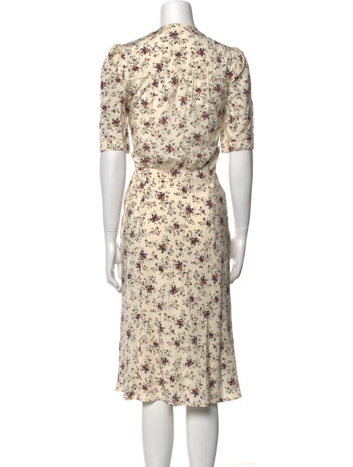 Veronica Beard Floral Print Midi Length Dress