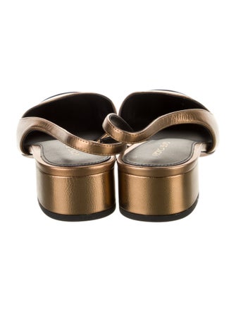 Veronica Beard Leather Colorblock Pattern Slingback Flats