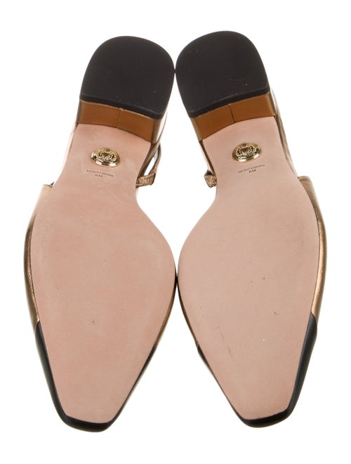 Veronica Beard Leather Colorblock Pattern Slingback Flats