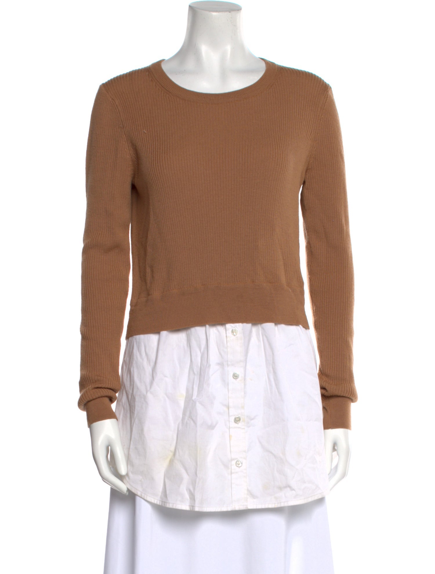 Veronica Beard Merino Wool Scoop Neck Top